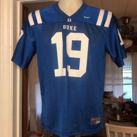 Nike Duke Blue Devils # 19 Mesh Replica Football Jersey Youth Large 16/18 - Picture 1 of 5